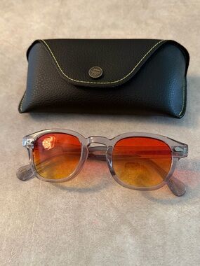 Moscot Lemtosh light grey with custom made tints Candy Corn